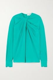 Twist-front silk-crepe blouse at Net a Porter